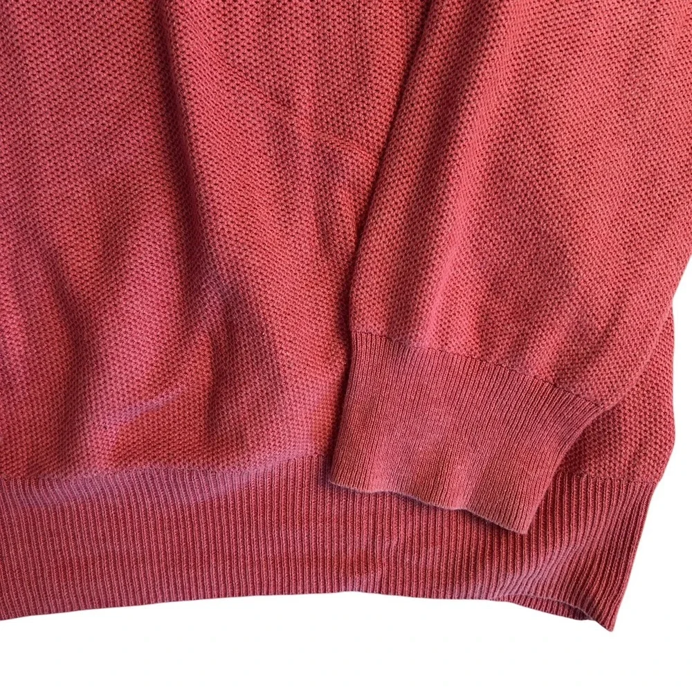 Polo Ralph Lauren Quarter Zip Men's Sweater Size‎ XL Coral Preppy Pima Cotton